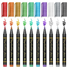 Temporary Tattoo Marker Pen, 10Pcs/Set Waterproof Body Paint Marker Pen, Art Supplies for DIY Body Painting & Drawing, School Supplies