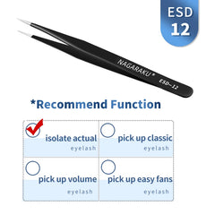 Eyelash Extension Tweezers Makeup Stainless Steel Eyelash 3D Accurate Clip